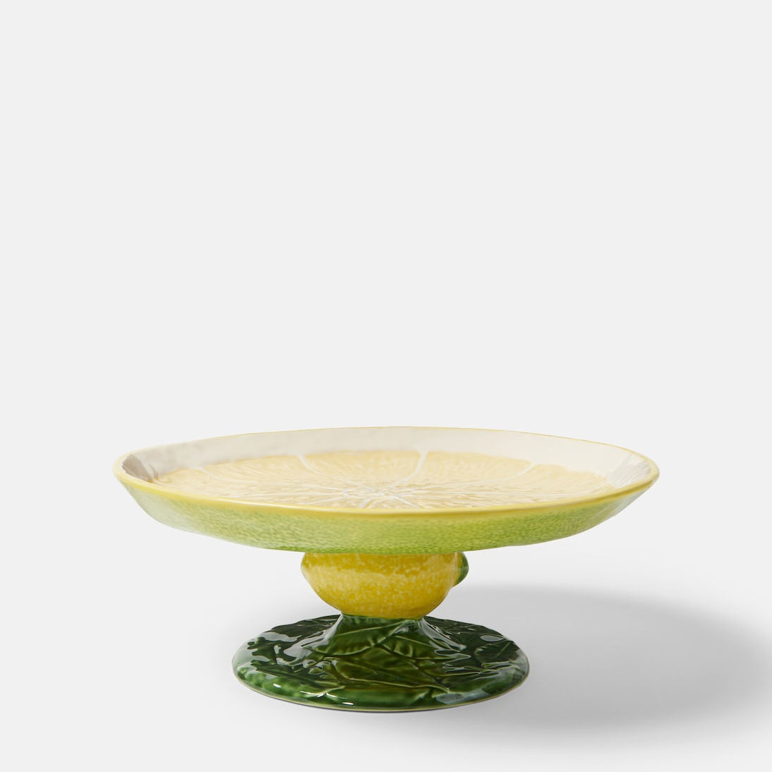 Bordallo Pinheiro - Lemon ceramic cake stand
