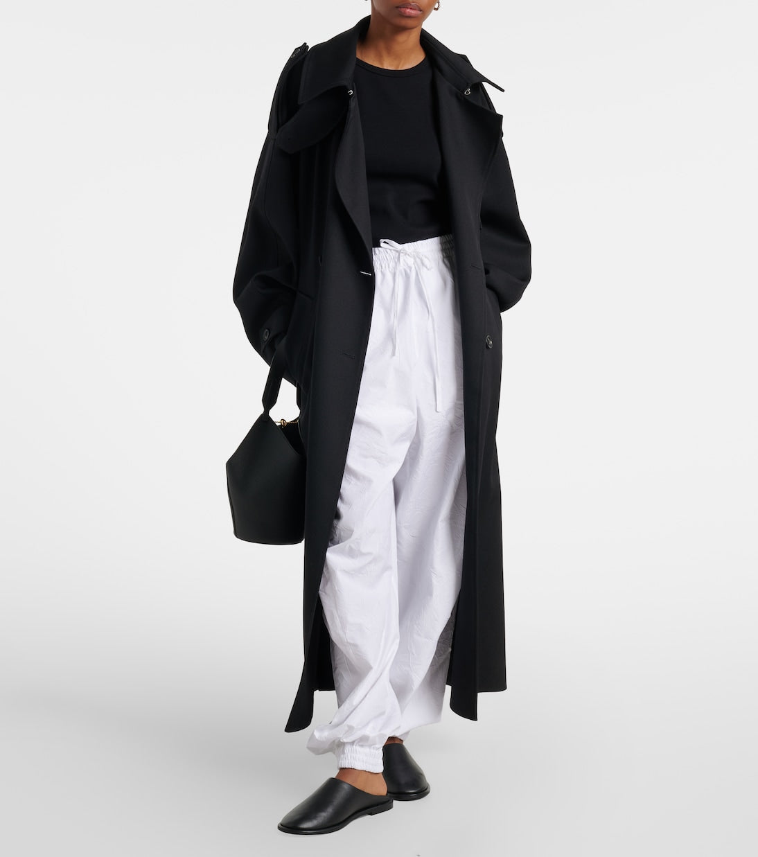 Róhe - Cotton-blend barrel-leg pants