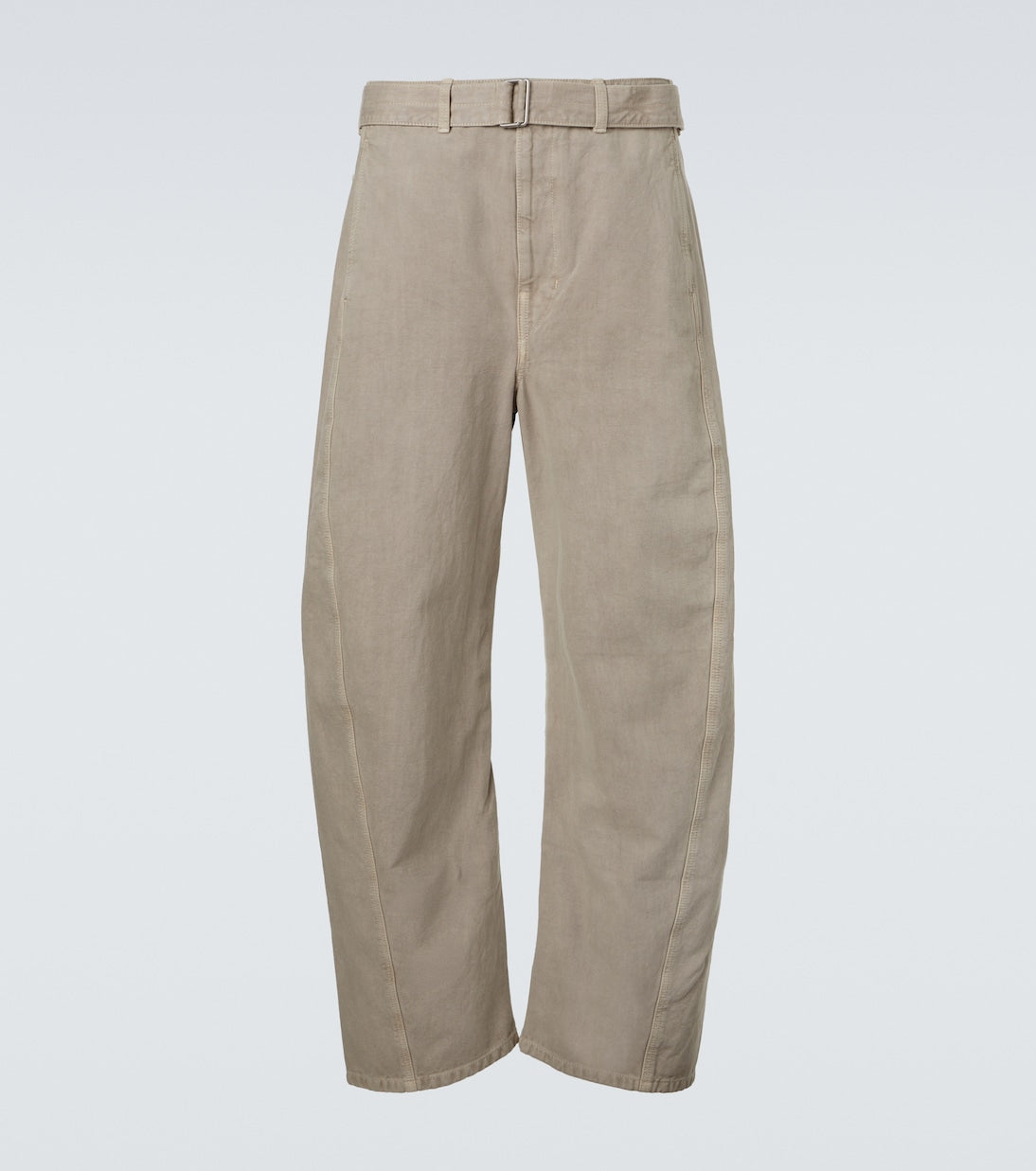 Lemaire - Twisted belted cotton twill pants