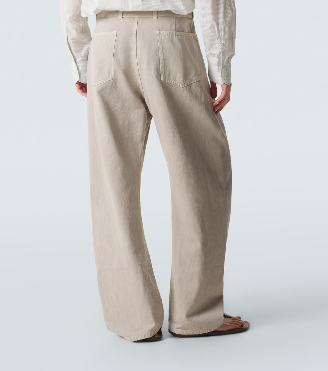Lemaire - Twisted belted cotton twill pants