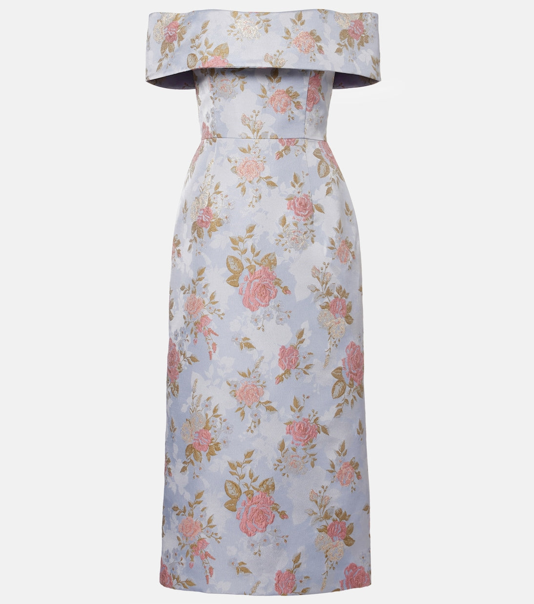 Markarian - Gloria floral lamé brocade corset dress
