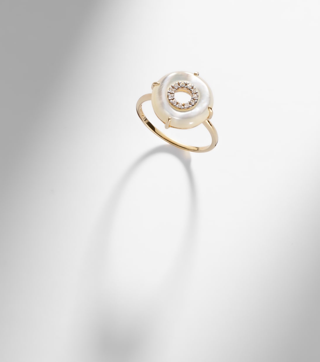 Mateo - 14kt gold ring with diamonds and pearls