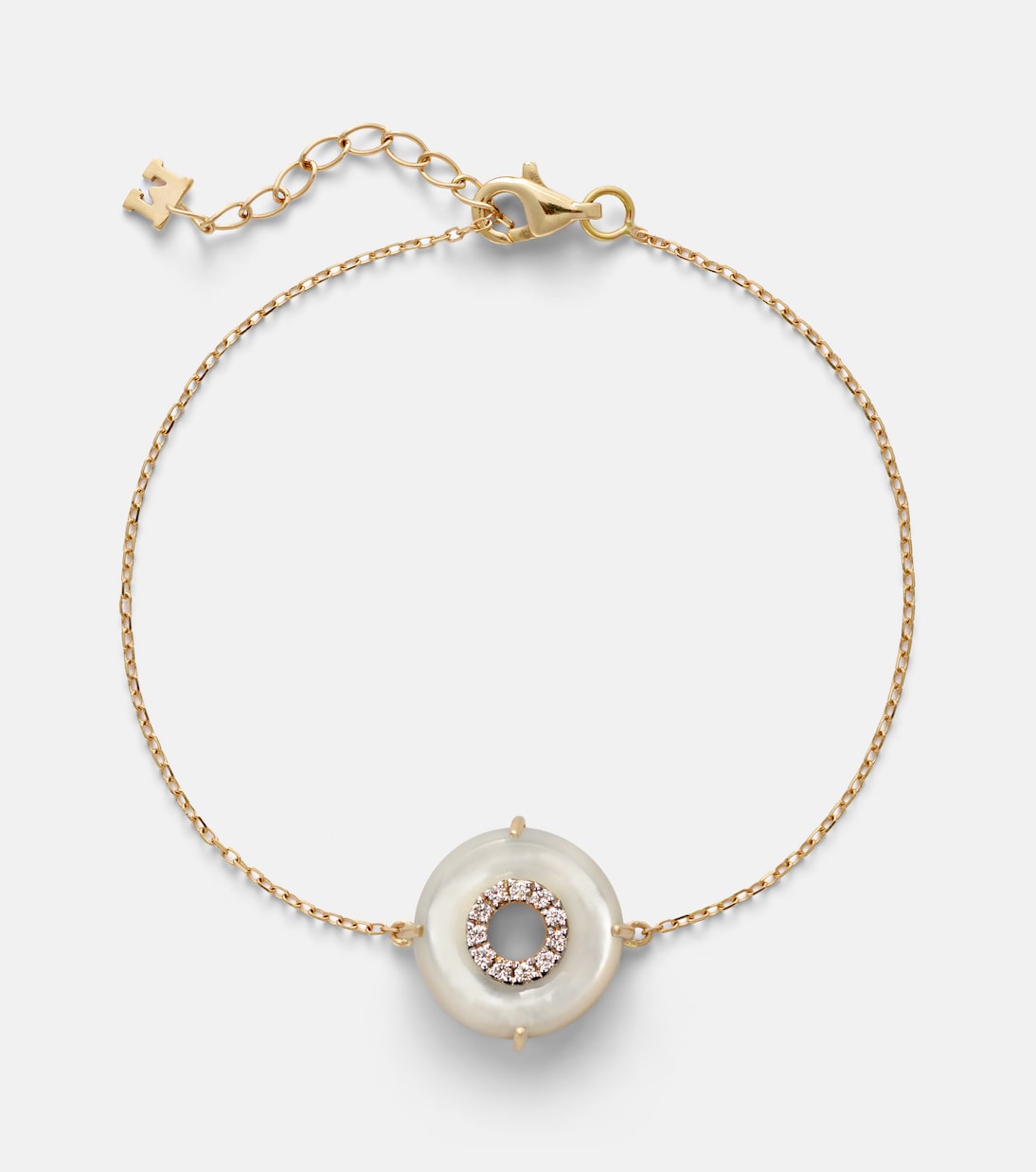 Mateo - 14kt gold bracelet with diamonds and pearls