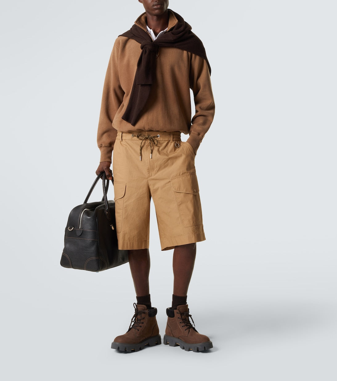 Moncler - Cotton poplin cargo shorts