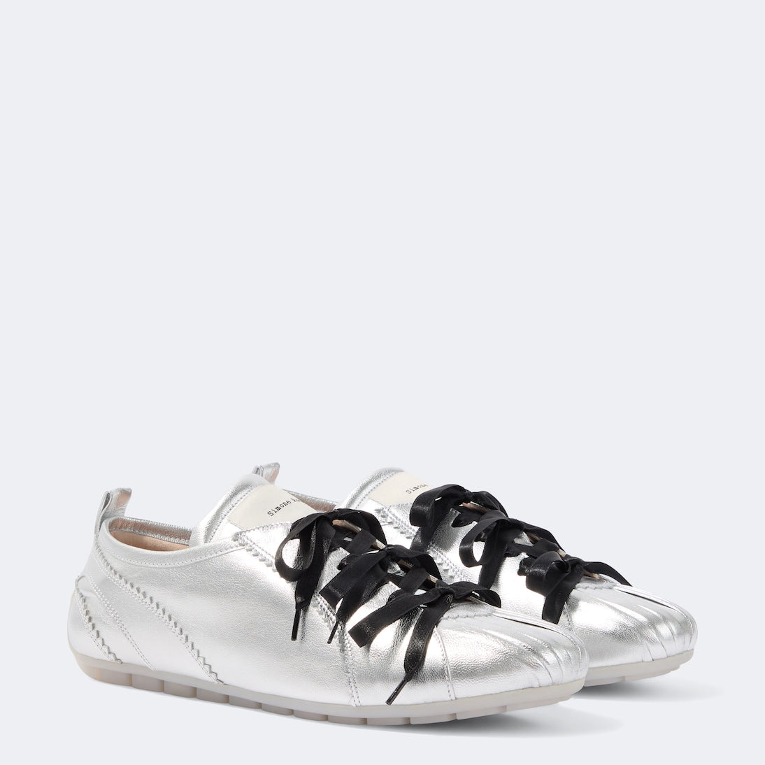 Simone Rocha - Ballerina Grip metallic leather sneakers