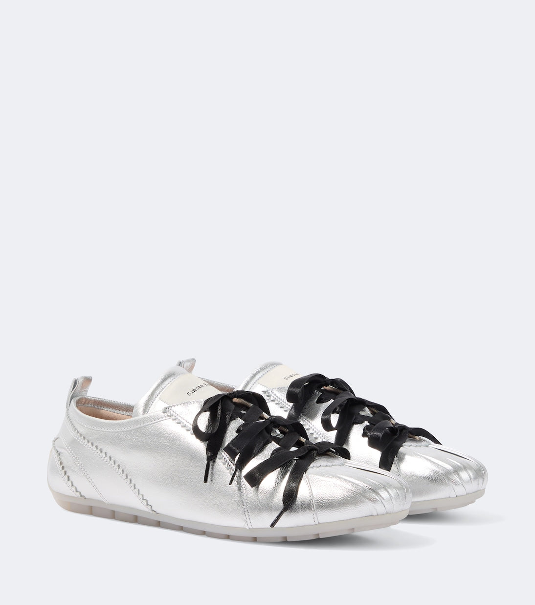 Simone Rocha - Ballerina Grip metallic leather sneakers