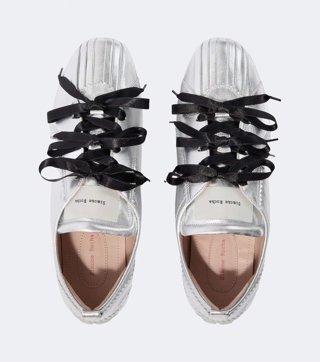 Simone Rocha - Ballerina Grip metallic leather sneakers