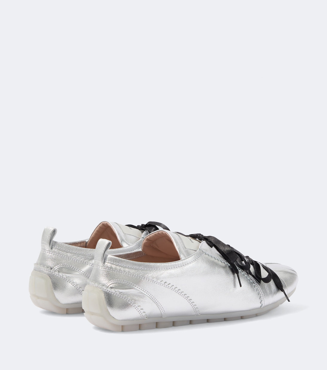 Simone Rocha - Ballerina Grip metallic leather sneakers