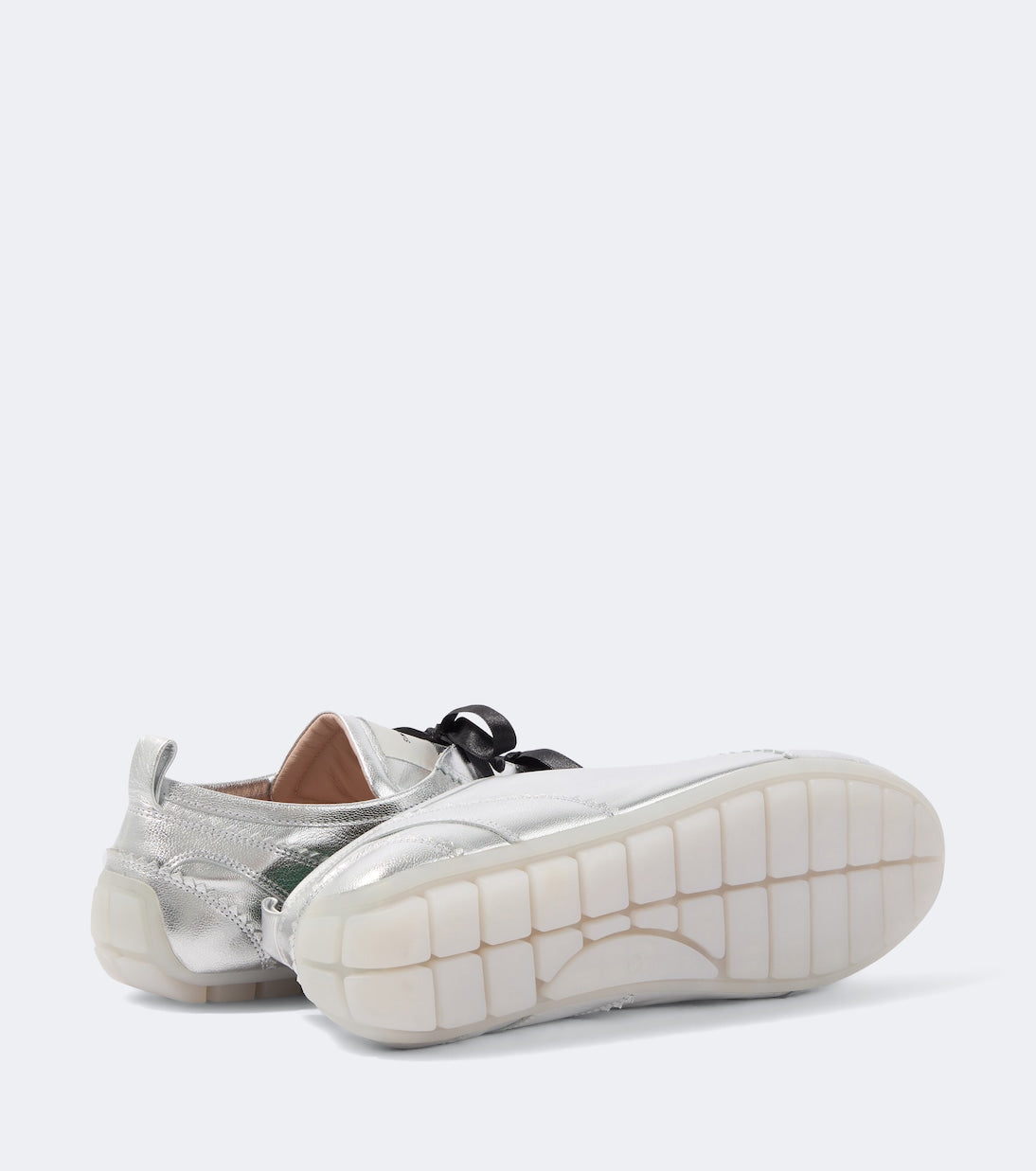 Simone Rocha - Ballerina Grip metallic leather sneakers