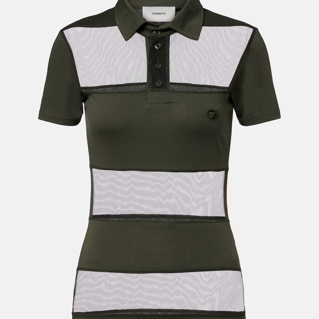 Coperni - Paneled cotton-blend crop top