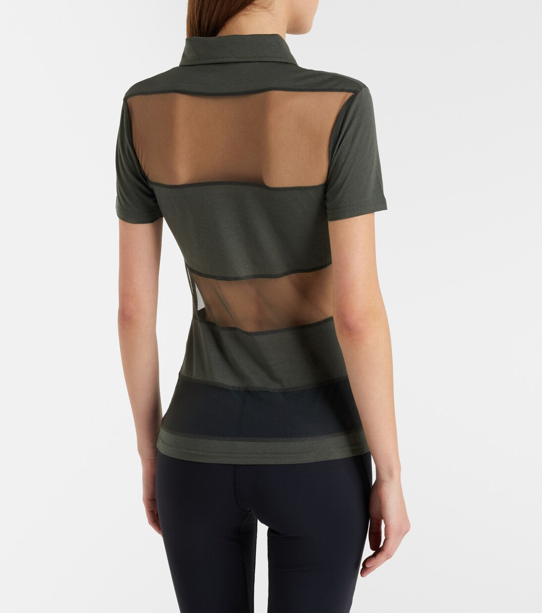 Coperni - Paneled cotton-blend crop top