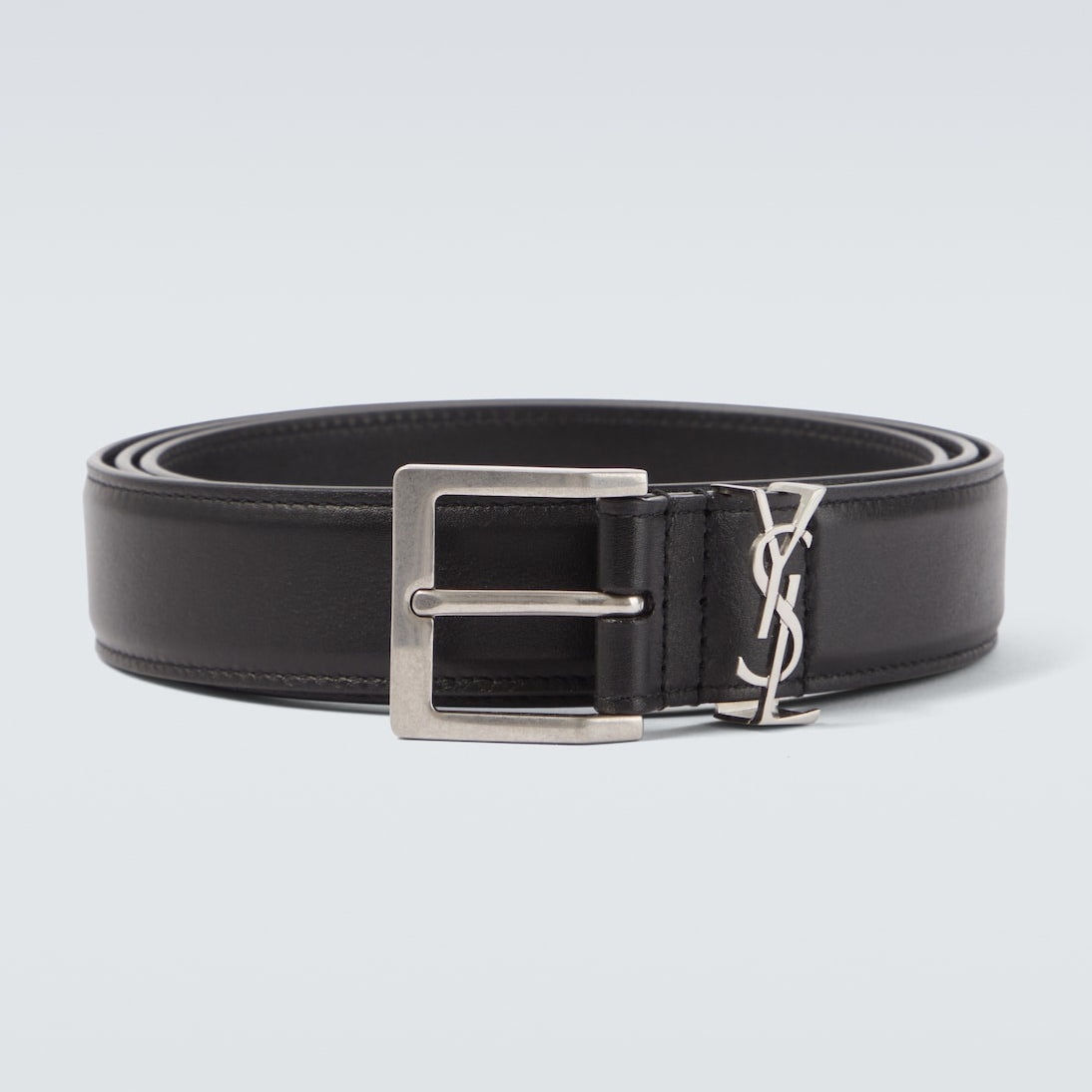 Saint Laurent - Cassandre leather belt