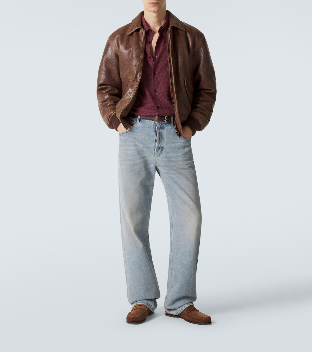 Saint Laurent - Cassandre silk crêpe de chine shirt