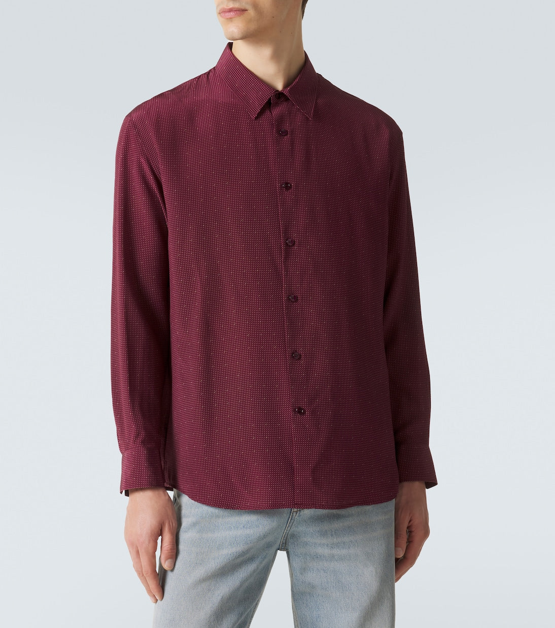 Saint Laurent - Cassandre silk crêpe de chine shirt