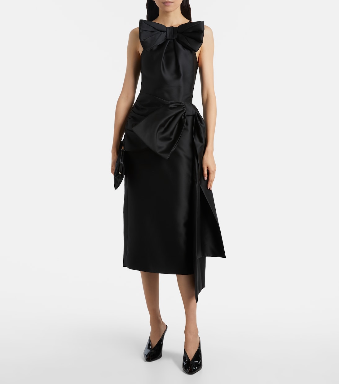 Shushu/Tong - Bow-detail satin midi dress