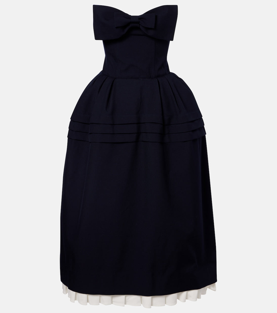 Shushu/Tong - Bow-detail wool and silk midi dress