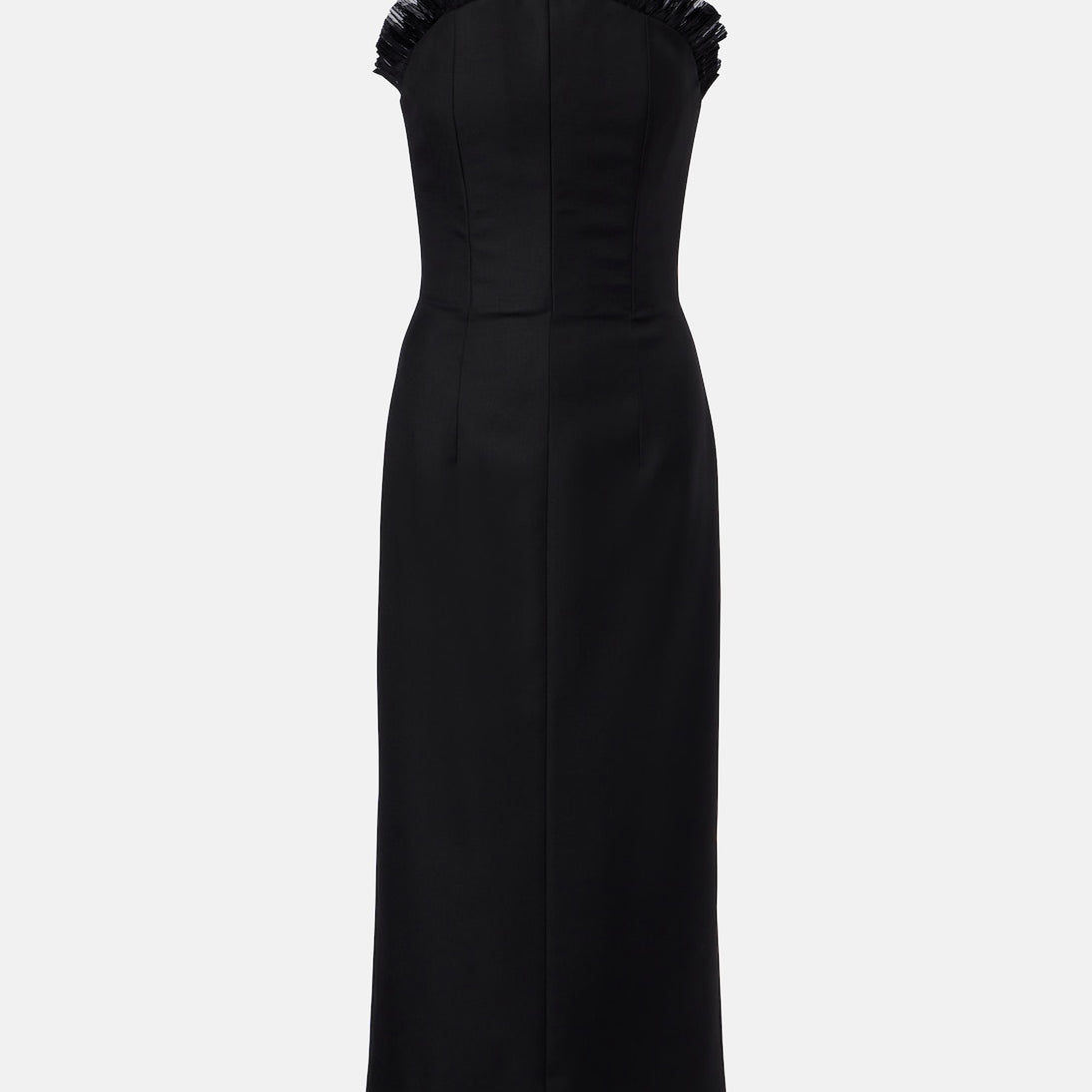 McQueen - Ruffled wool gabardine cocktail dress