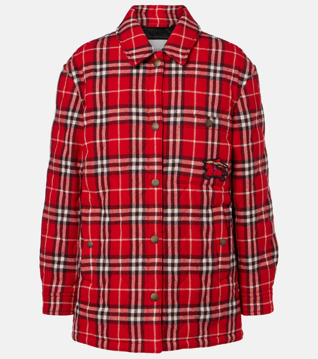 Burberry - Burberry Check padded wool jacket