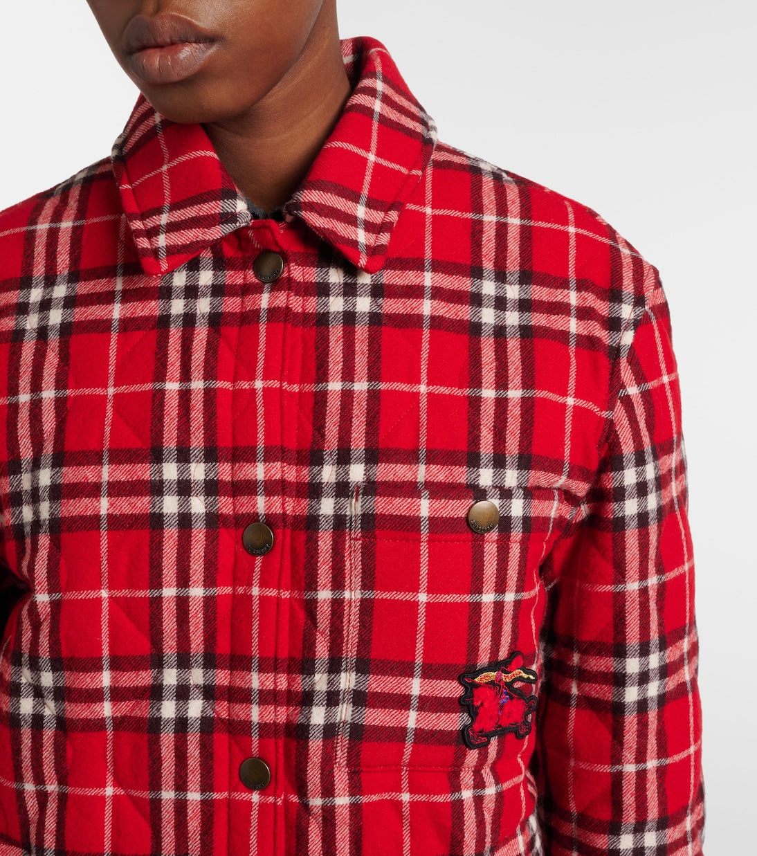 Burberry - Burberry Check padded wool jacket