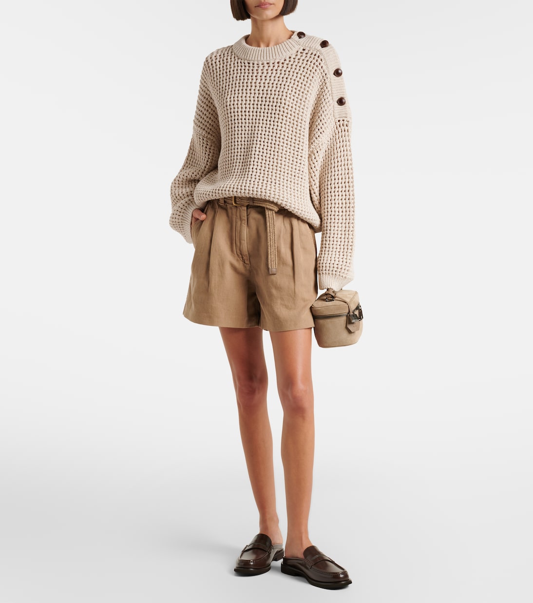 Brunello Cucinelli - Cotton and linen Bermuda shorts