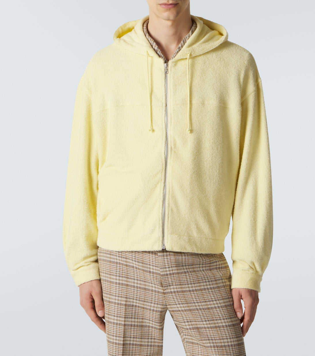 Auralee - Cotton-blend pile zip-up hoodie