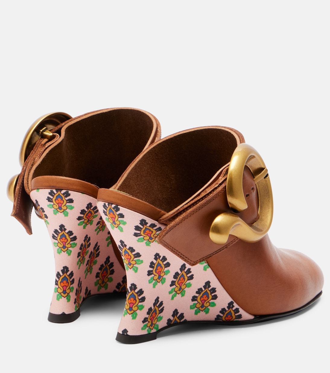 Etro - Sabot leather wedges