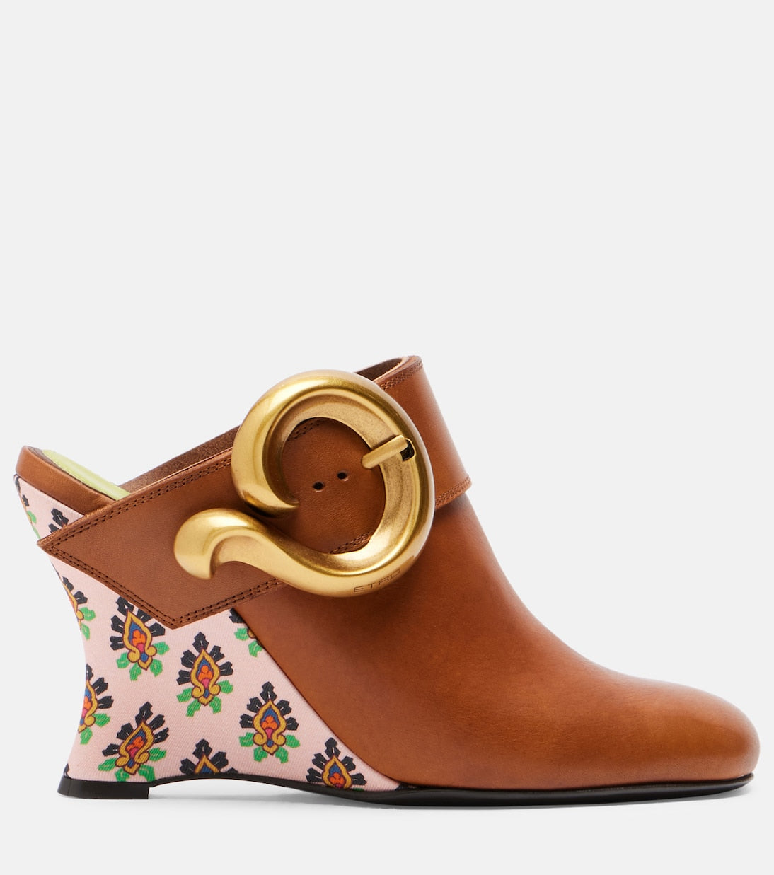 Etro - Sabot leather wedges