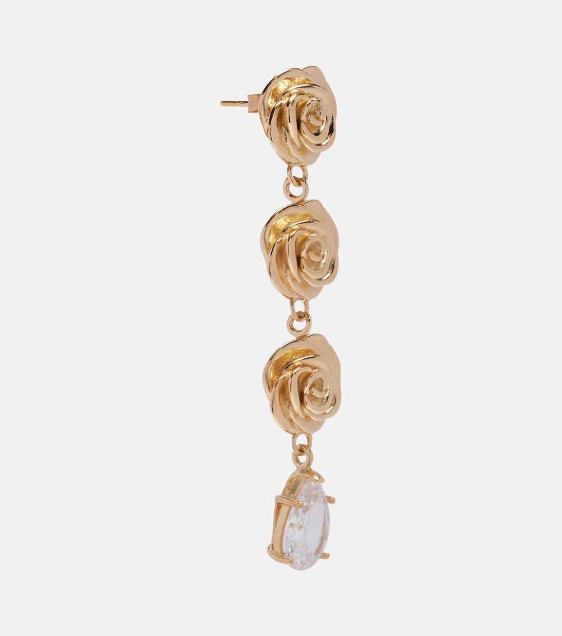 Magda Butrym - Crystal-embellished gold-plated drop earrings