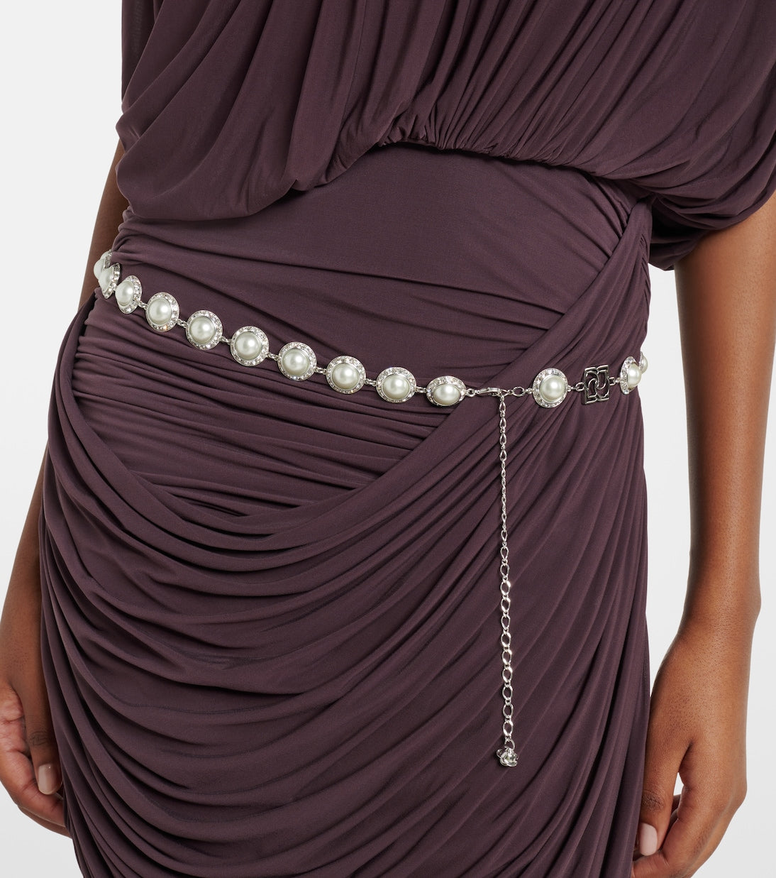 Magda Butrym - Crystal-embellished faux pearl belt