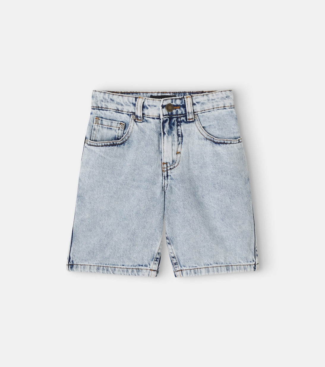 Molo - Art faded denim shorts