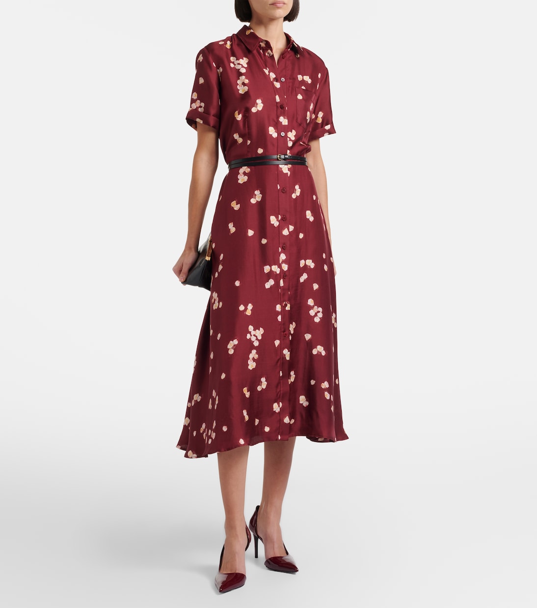 Altuzarra - Belted printed silk shirt dress