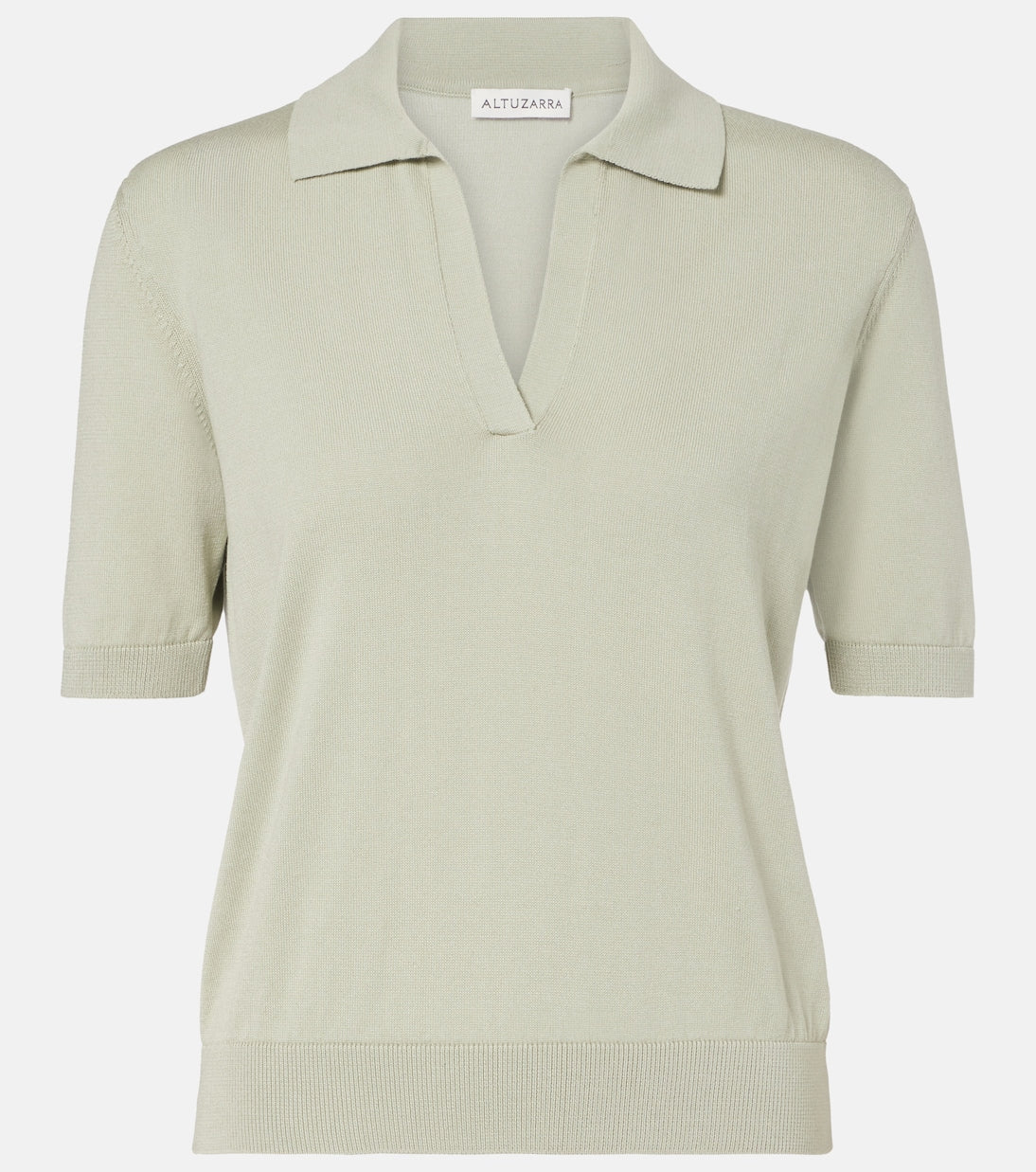 Altuzarra - Clay cropped cotton and silk polo sweater