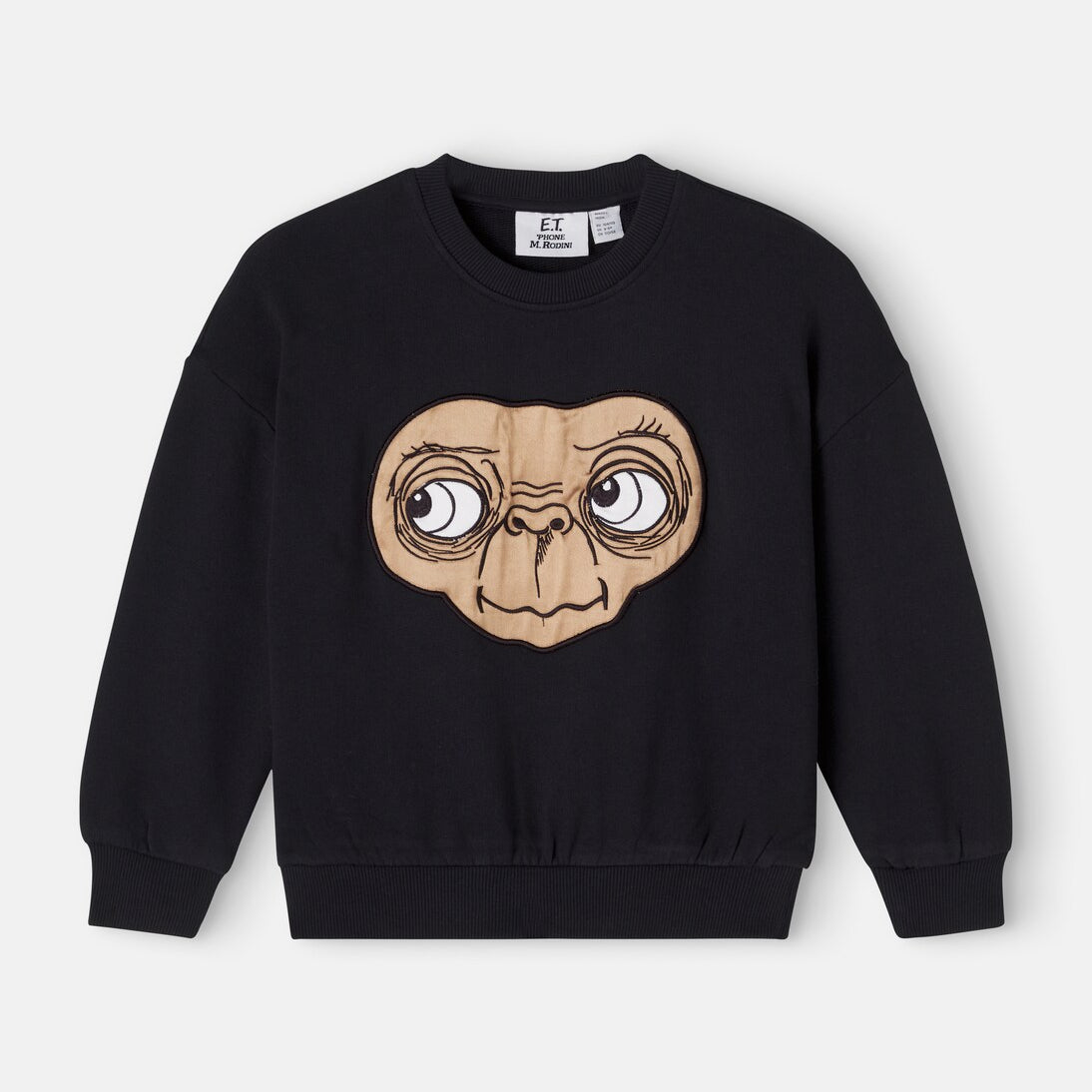 Mini Rodini - E.T. patch-appliqué cotton sweatshirt