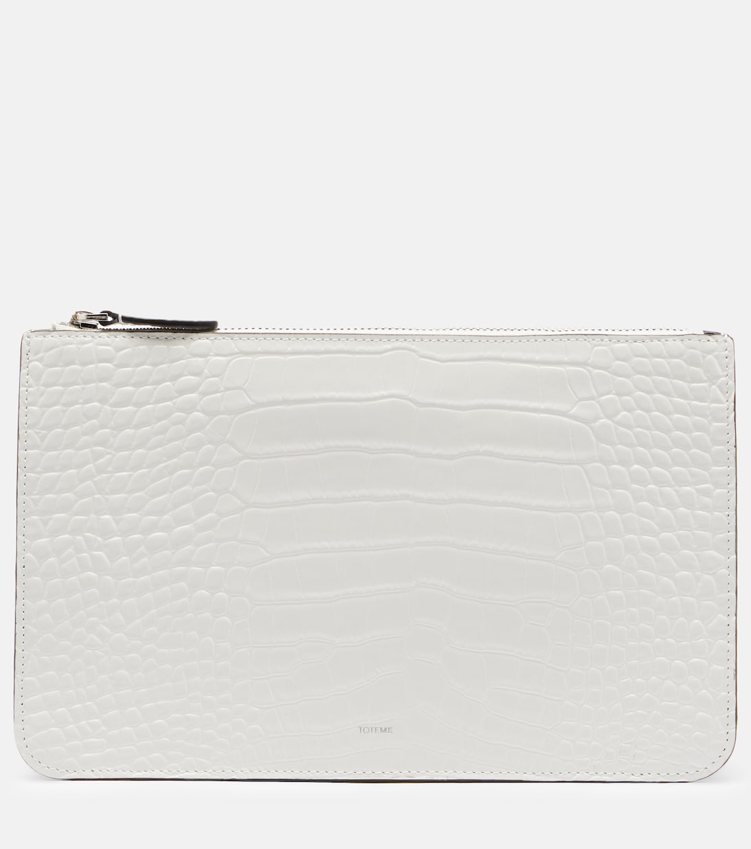 Toteme - Threefold croc-effect leather clutch