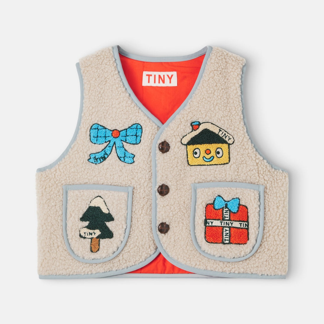 Tinycottons - Embroidered padded teddy vest