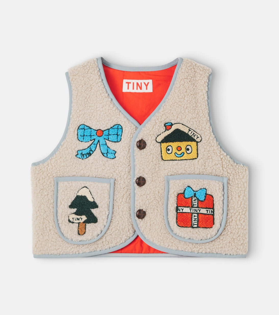 Tinycottons - Embroidered padded teddy vest