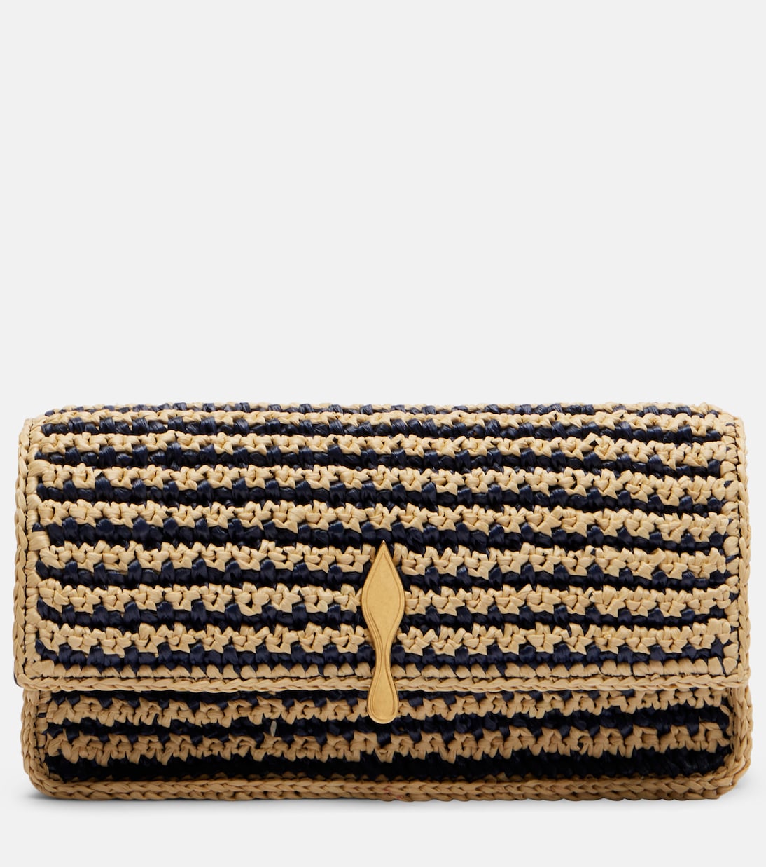 Christian Louboutin - Bettina Mini leather-trimmed crochet clutch