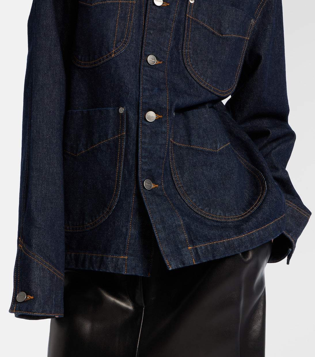 Khaite - Wyatt corduroy-trimmed denim jacket