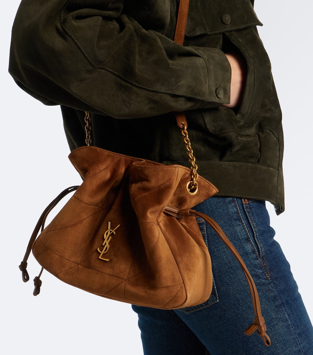 Saint Laurent - Jamie quilted suede shoulder bag