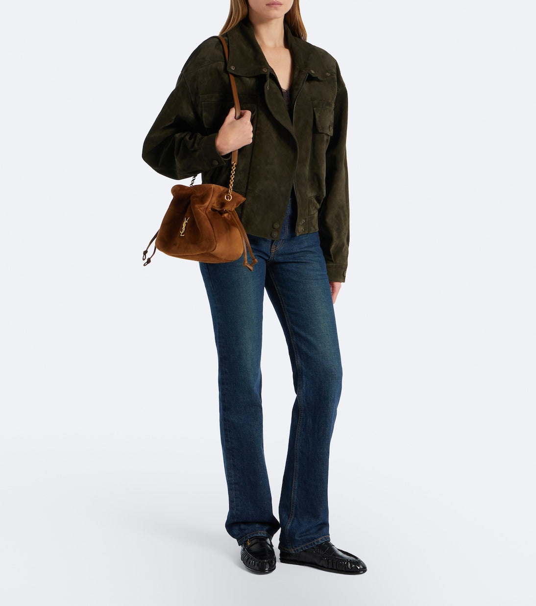 Saint Laurent - Jamie quilted suede shoulder bag