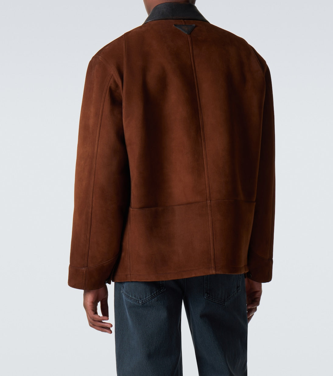 Prada - Leather-trimmed suede jacket
