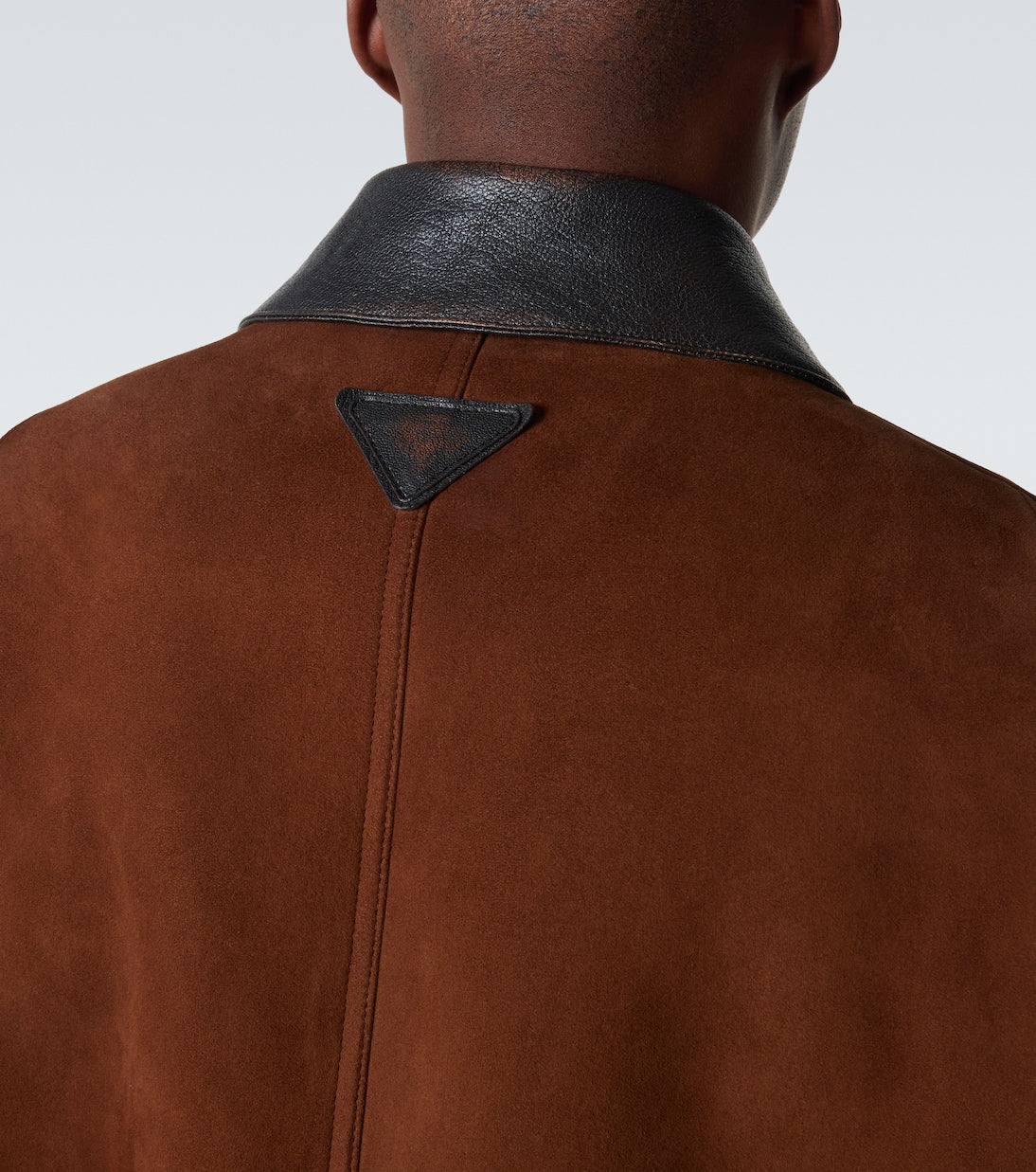 Prada - Leather-trimmed suede jacket