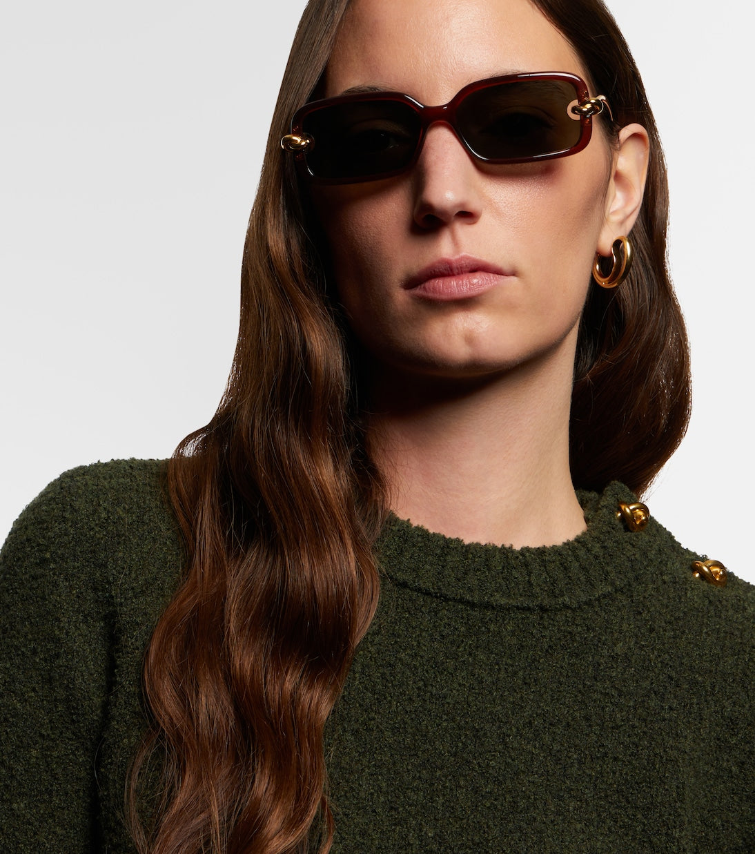 Bottega Veneta - Knot rectangular sunglasses