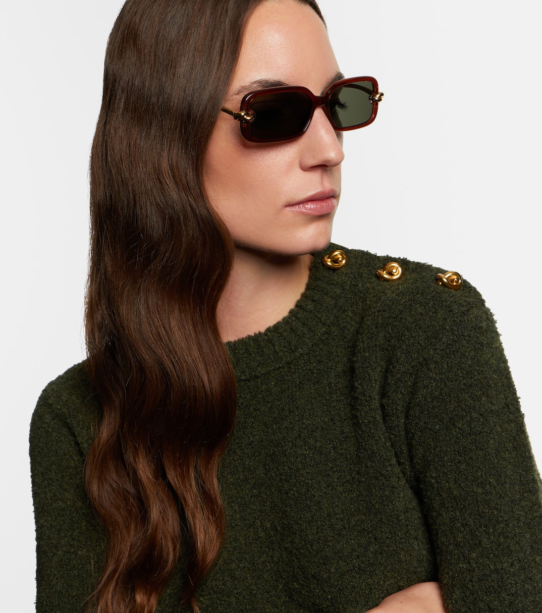 Bottega Veneta - Knot rectangular sunglasses