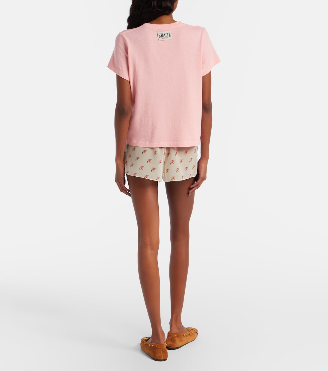 Khaite - Tilly floral silk organza shorts