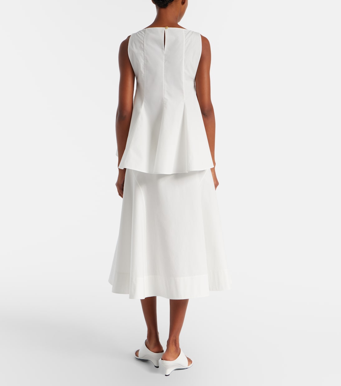 Khaite - Artin cotton midi skirt