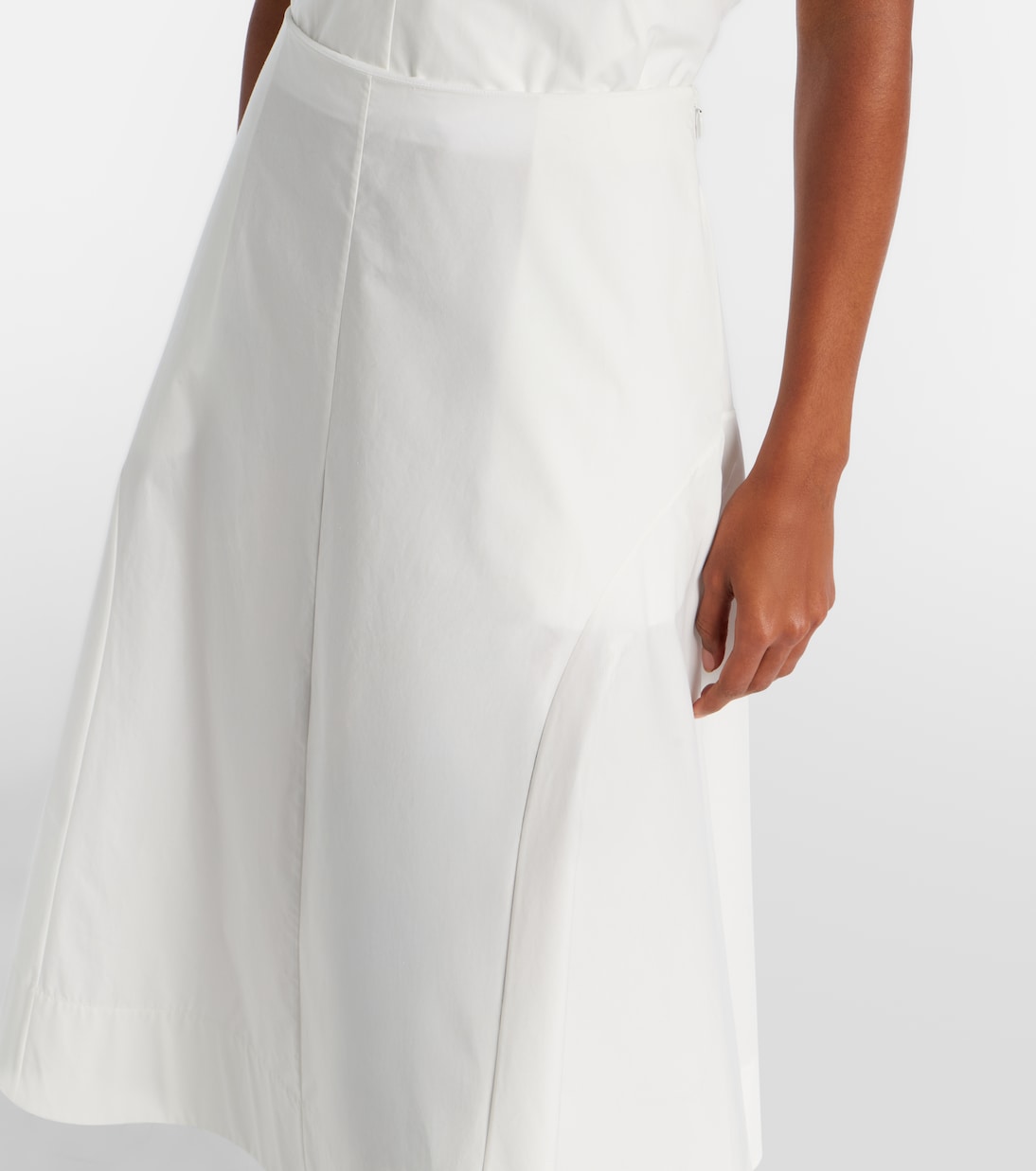 Khaite - Artin cotton midi skirt