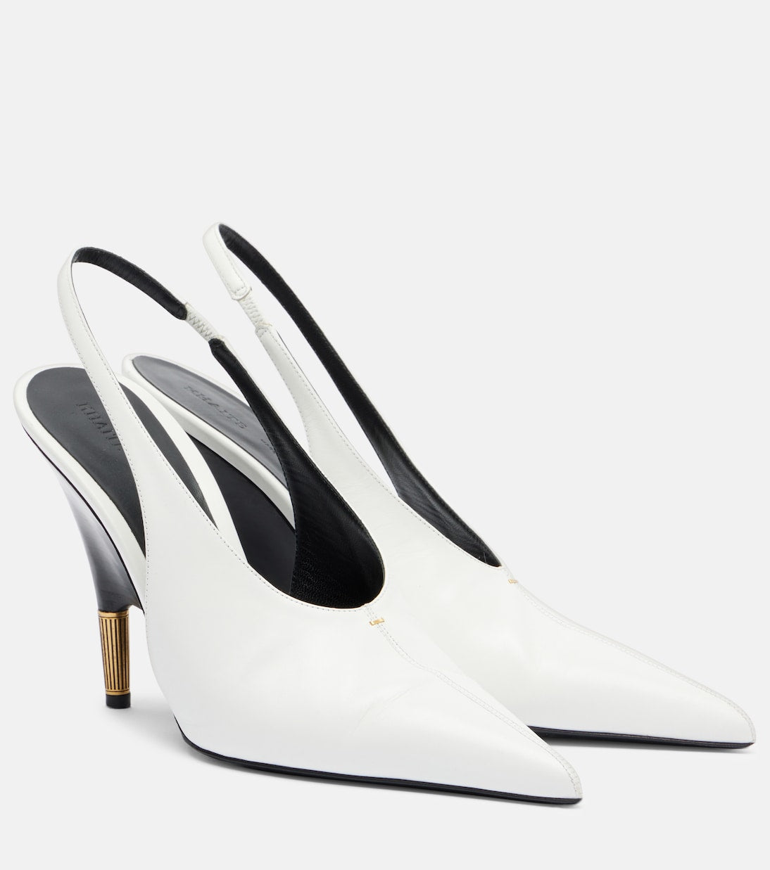 Khaite - Bella 100 leather slingback pumps