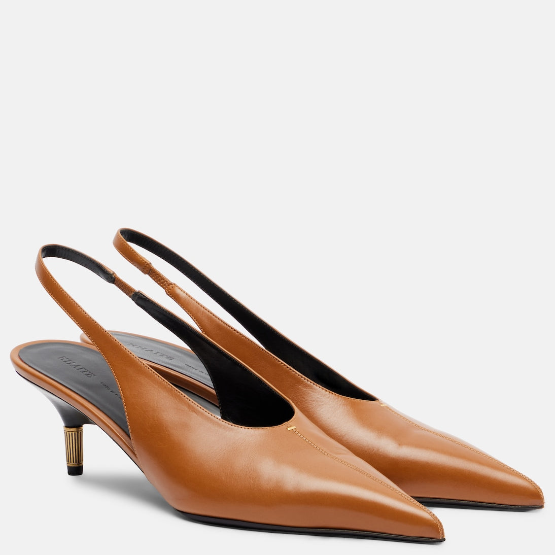 Khaite - Bella 55 leather slingback pumps