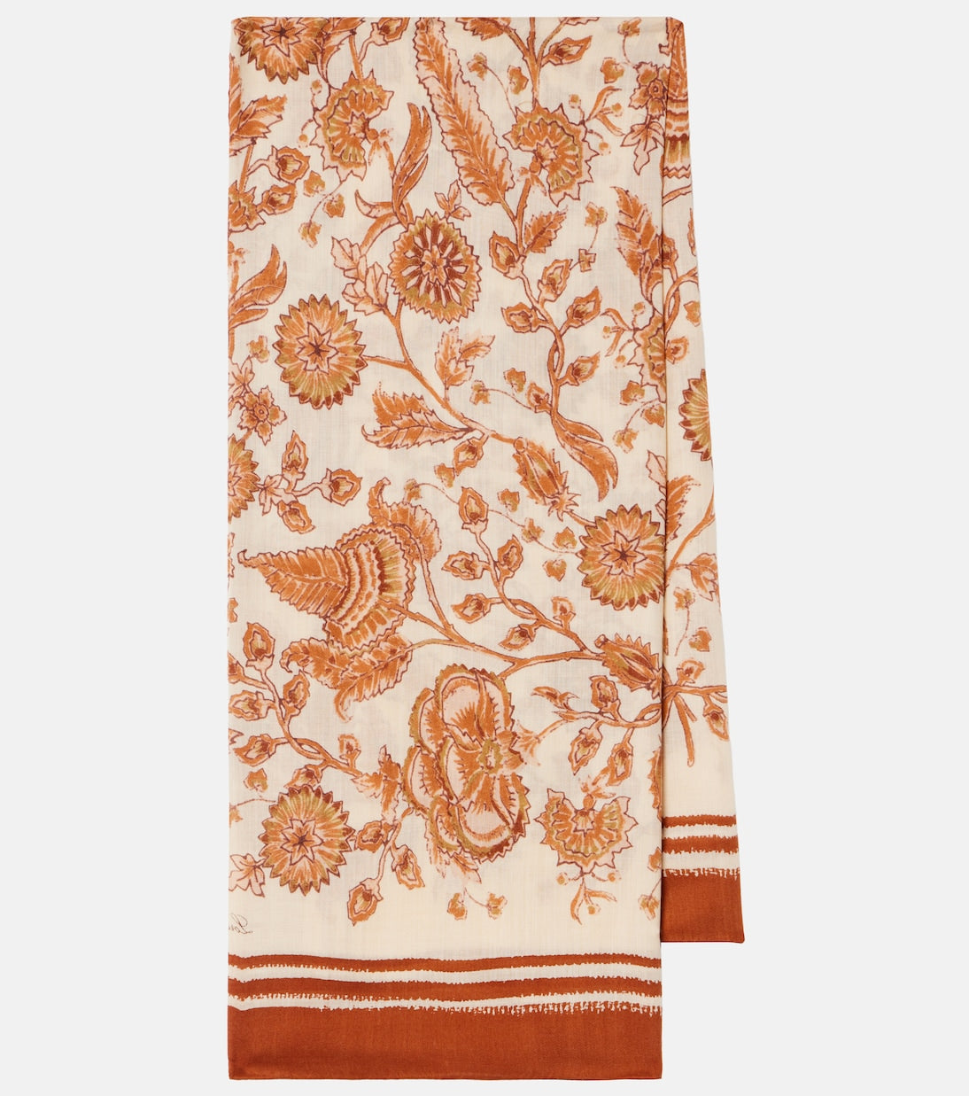Loro Piana - Floral cashmere and silk scarf
